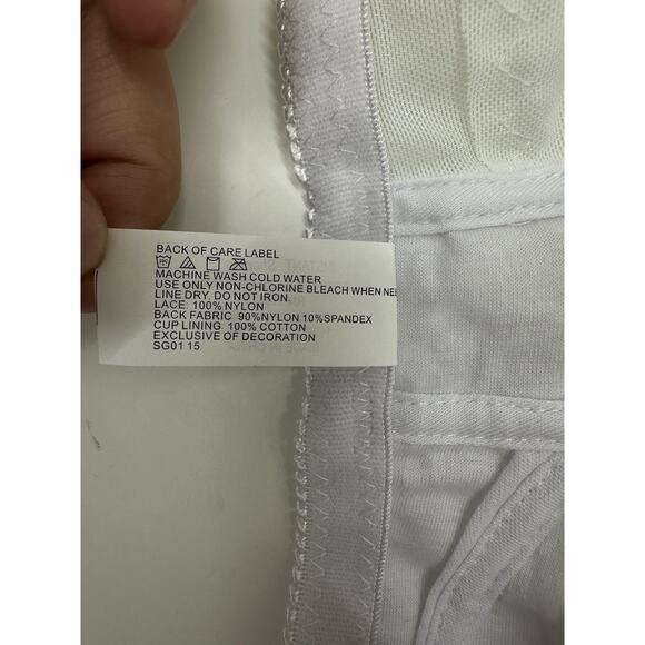 Instant Shaping Bra Size 42DD White Front Clasp Full Figure No Wire 1628 NWTs - Picture 6 of 10